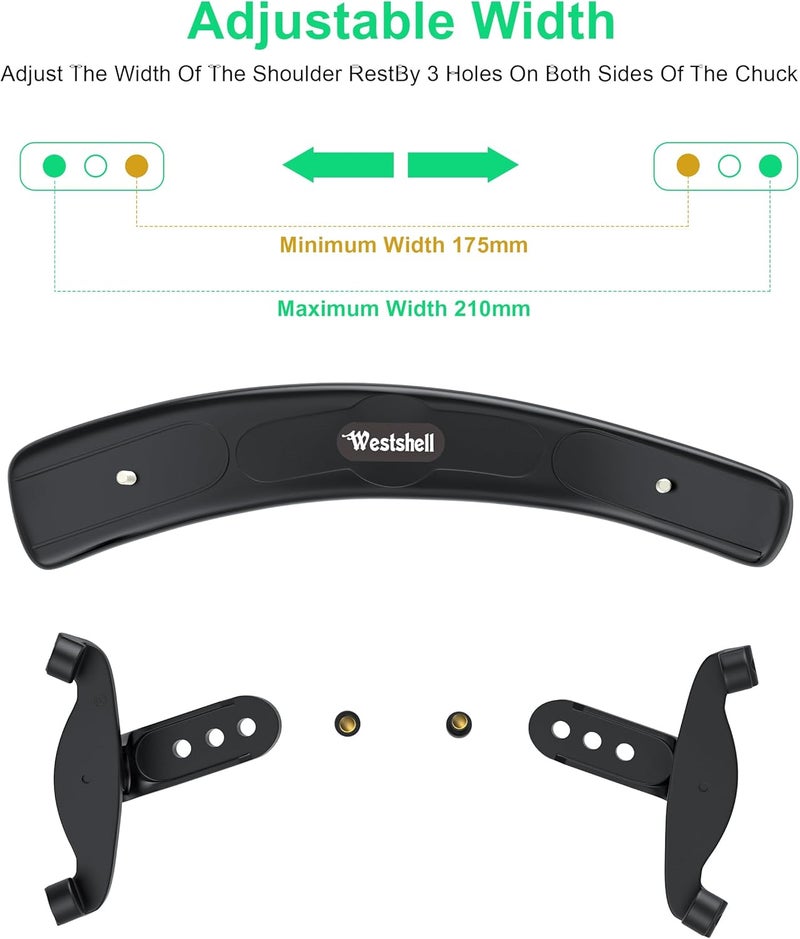 Westshell Store Violin Shoulder Rest, Foam Shoulder Rest for 3/4-4/4 size, Collapsible and Height Adjustable Feet Violin Universal Type Violin Parts Soft Easy to Use - Image 4